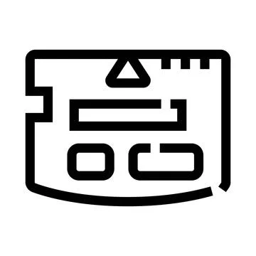 Micro sd card vector icon symbolizing digital storage Stock Illustration