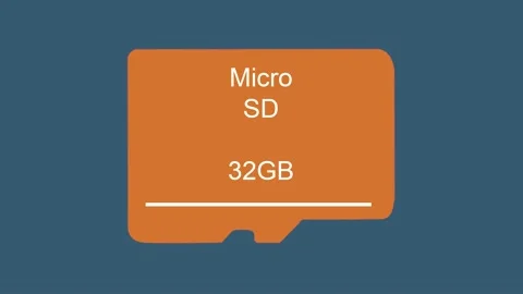 Micro sd memory card 32 gb zooming Stock Footage 142379224