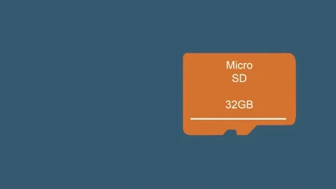Micro sd memory card of 32 gb paning Stock Footage 142379541