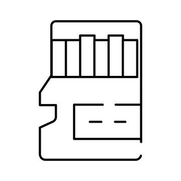 Micro sd memory card digital data storage technology Stock Illustration