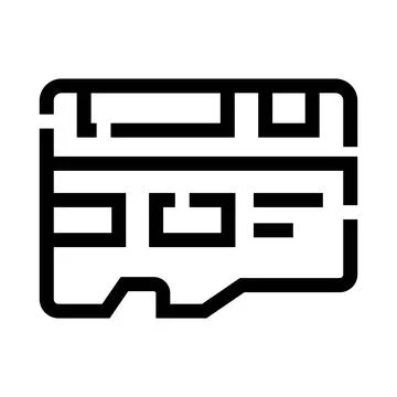 Micro sd memory card holding digital data storage Stock Illustration