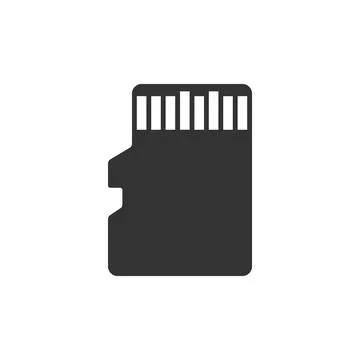 Micro SD memory card icon isolated. Flat design. Vector Illustration 스톡 일러스트