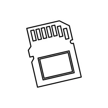 Micro SD memory card Stock Illustration