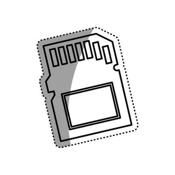 Micro SD memory card Stock Illustration