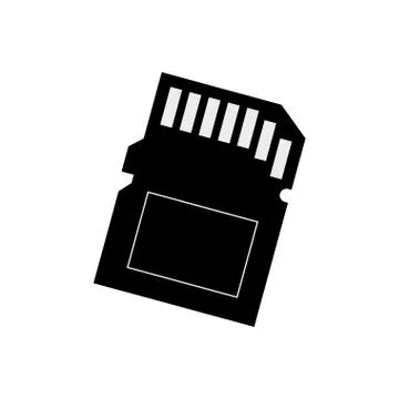 Micro SD memory card Stock Illustration