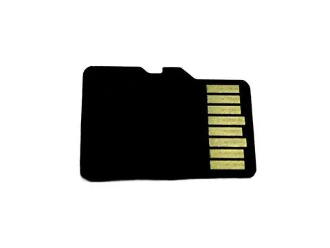 Micro SD memory card isolated on white Stock Photos