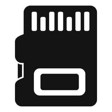 Micro sd storage icon simple vector. Storage digital 库存插图