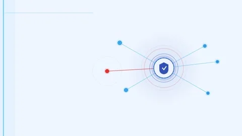 Micro Segmentation Enabled navy blue cybersecurity 4K Vidéo 342618153