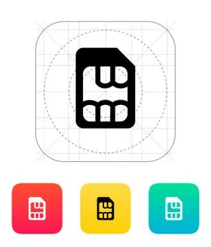 Micro SIM icon 스톡 일러스트