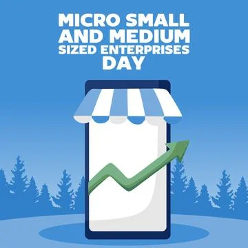 Micro small and medium sized enterprises day Stock Illustration