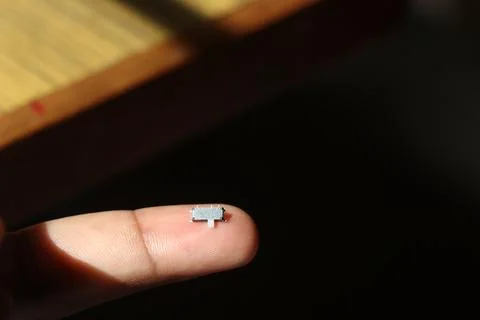 Micro SMD slide switch of horizontal type used in electronic circuits Stock Photos