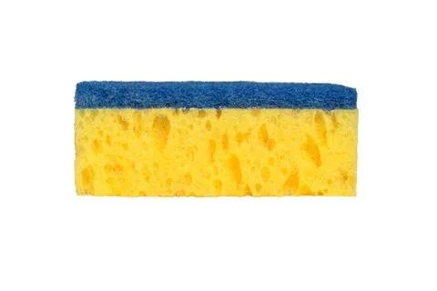 Micro sponge for cleaning isolated on white background Stock Photos