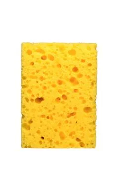 Micro sponge for cleaning isolated on white background Stock Photos