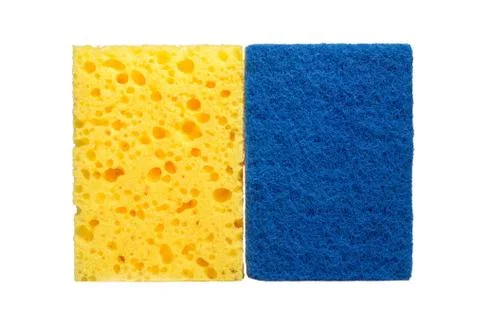 Micro sponge for cleaning isolated on white background Stock Photos