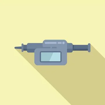Micro tool measurement icon flat vector. Digital micrometer Illustrazione stock