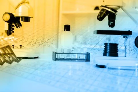 Micro tubes with biological samples in criminalistic laboratory for dna analy Stock Illustration
