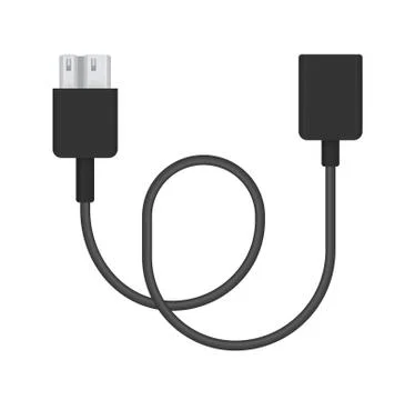 Micro usb 3.0 type-b Stock Illustration