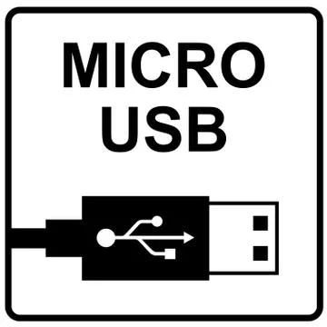Micro usb cable Stock Illustration