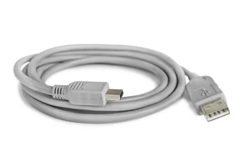Micro USB cable isolated Stock Photos