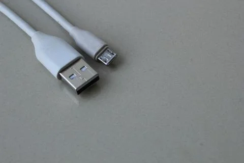 Micro usb cable type A Stock Photos