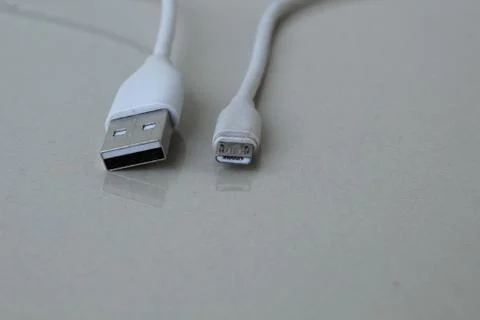 Micro usb cable type A Stock Photos