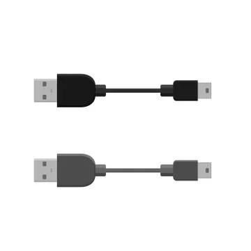 Micro USB cables Stock Illustration