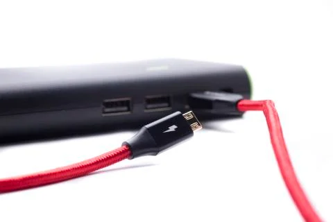 Micro usb conection Stock Photos