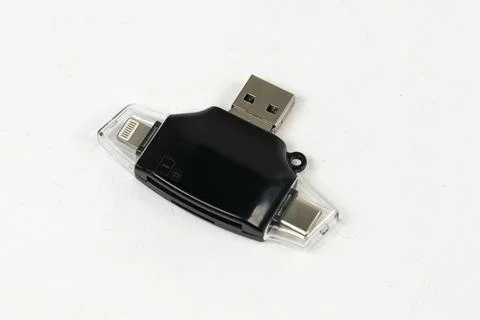 Micro usb device isolated on white background Stock-Fotos