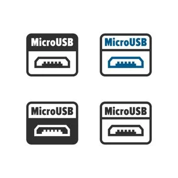 Micro USB icon Stock Illustration