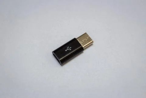 Micro USB to type-c USB small adapter Foto stock