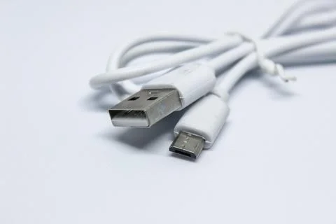 Micro usb to usb cable Stock Photos