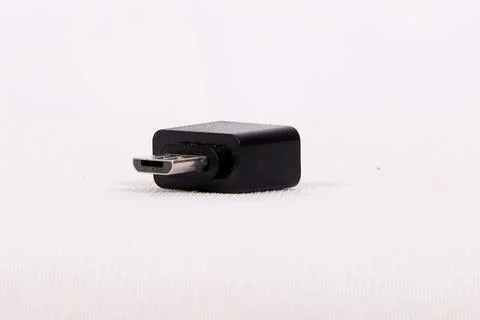 A micro USB to USB connector Stock Photos