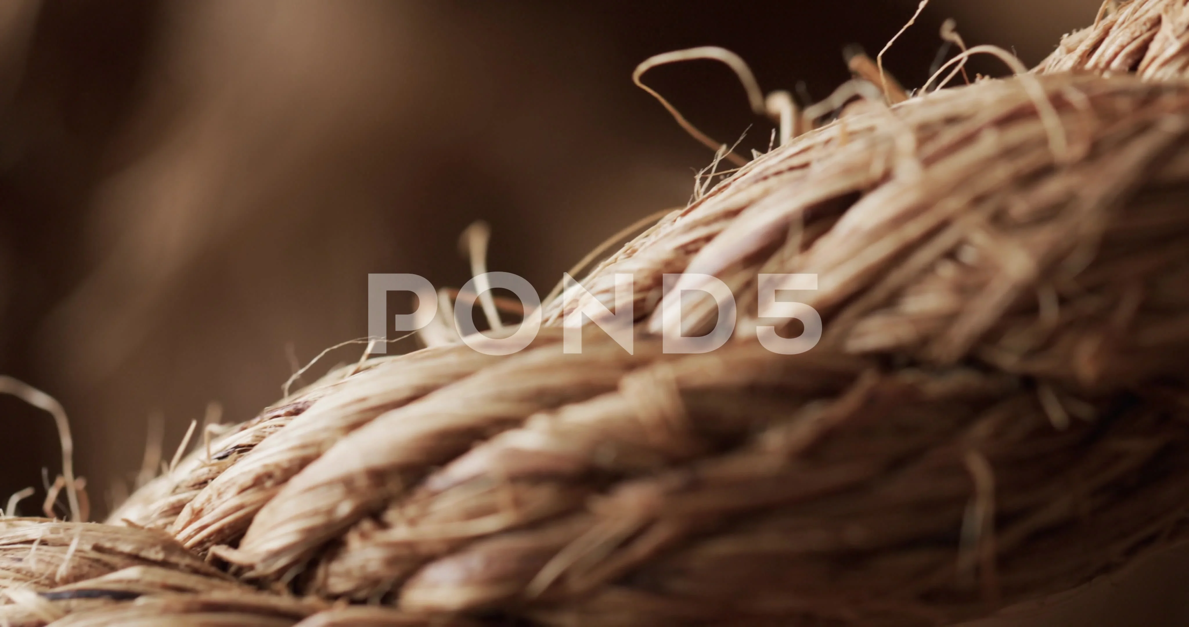 Micro video of close up of brown string , Stock Video