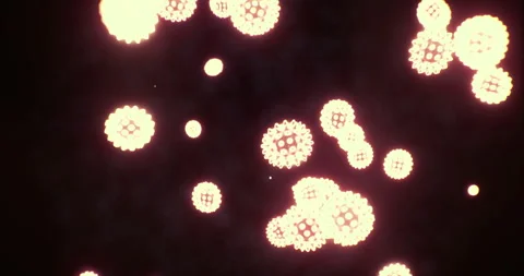 Micro wonders illuminate the dark expanse with vibrant colors at night Stock Footage 325073631