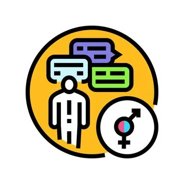 Microaggressions color icon vector illustration 库存插图
