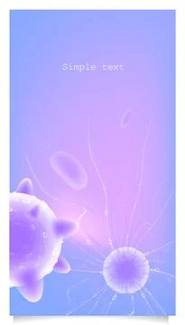 Microbe 3d color vector background with text space Stock Illustration