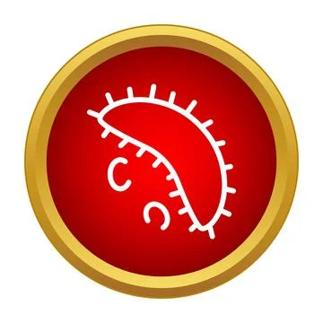 Microbe bacteria cell virus pathogen icon concept Illustrazione stock