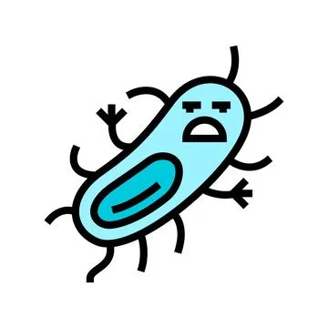 Microbe bacteria virus color icon vector illustration Stock Illustration