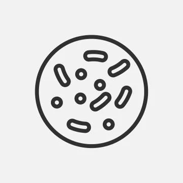 Microbe, bacterium icon isolated on white background. Vector illustration. Stock Illustration