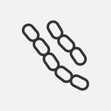 Microbe, bacterium icon isolated on white background. Vector illustration. Stock Illustration