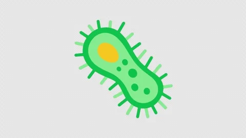 Microbe Emoji Animated on a Transparent Background. 库存影片 282432756