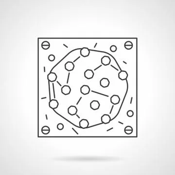 Microbe icon flat line design vector icon Stock Illustration