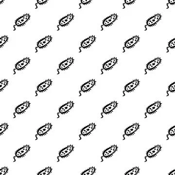 Microbe icon, simple black style Stockillustratie