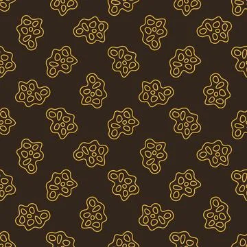 Microbe or Virus vector concept line creative seamless pattern Stockillustratie