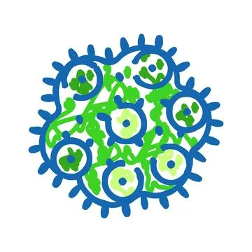 Microbe pathogen showing bacterium or virus spreading Stock Illustration