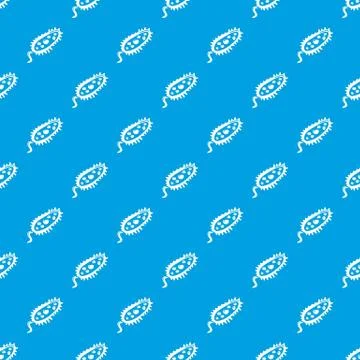 Microbe pattern vector seamless blue Illustrazione stock