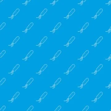 Microbe pattern vector seamless blue Stock Illustration