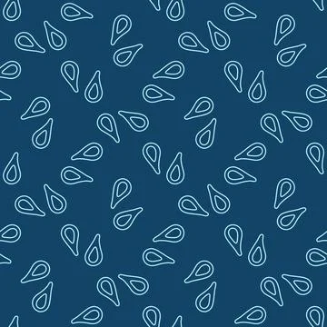 Microbe Primitive Bacteria vector blue concept line seamless pattern イラスト素材