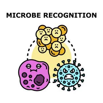 Microbe recognition and identification of infectious agents Stock Illustration