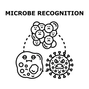 Microbe recognition and identification of infectious agents Stock Illustration